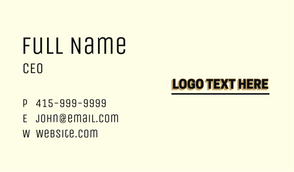 Simple Business Wordmark Business Card Design Image Preview