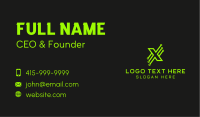 Neon Gaming Tech Letter Business Card Image Preview