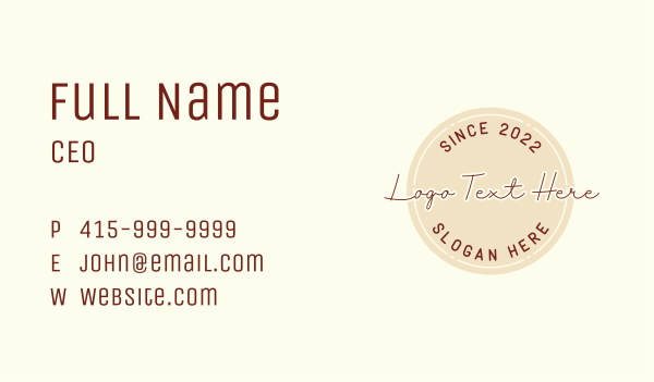 Retro Business Circle Business Card Design Image Preview
