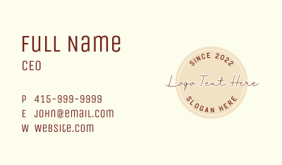 Retro Business Circle Business Card Image Preview
