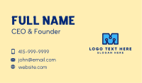 Digital Letter M Business Card Design
