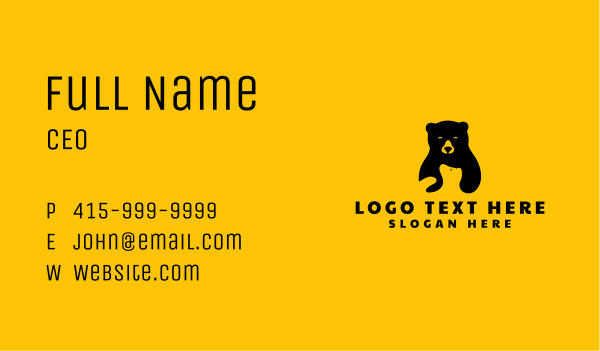 Bear Love Parenting Business Card Design Image Preview