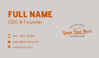 Generic Retro Brand Wordmark Business Card Image Preview