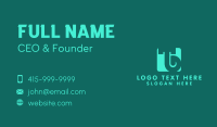 Simple Green Letter TB Business Card Image Preview