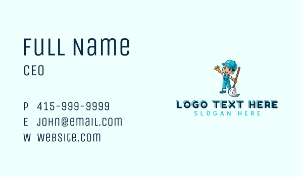 Janitor Chores Cleaning Business Card Design Image Preview