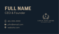 Fancy Laurel Crown Emblem  Business Card Image Preview