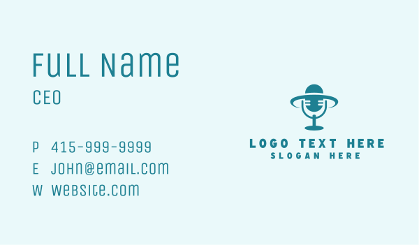 Hat Fashion Podcast Business Card Design Image Preview