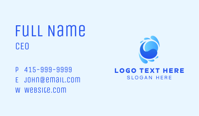 Blue Water Cleaning Business Card Image Preview