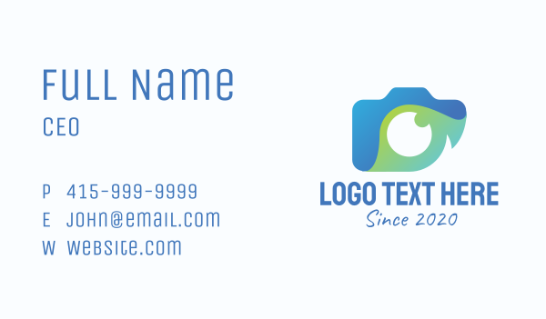 Modern Gradient Camera Business Card Design Image Preview