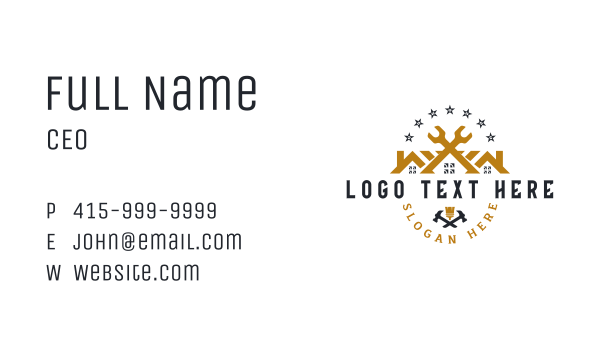 Wrench Roof Repair Business Card Design Image Preview