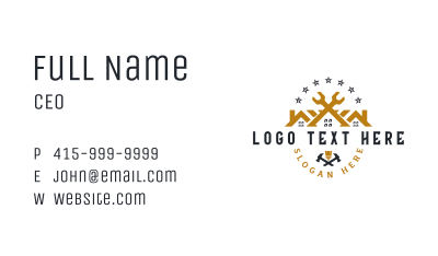 Wrench Roof Repair Business Card Image Preview