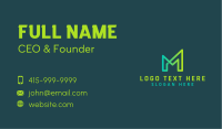Green Software Letter M Business Card Image Preview