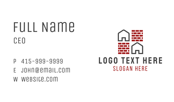 Brick Wall House Business Card Design Image Preview