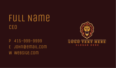 Gaming Lion Beast  Business Card Image Preview