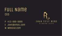 Regal Crown Letter R Business Card Image Preview