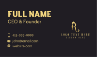 Regal Crown Letter R Business Card Design