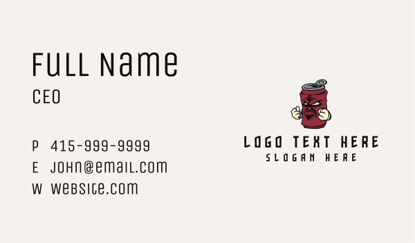 Tough Soda Can Drink Business Card Design Image Preview