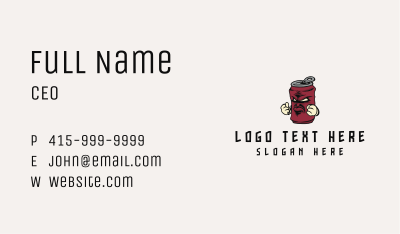Tough Soda Can Drink Business Card Image Preview