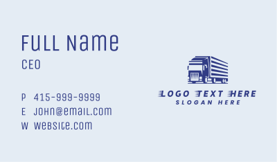 Freight Cargo Trucking Business Card Image Preview
