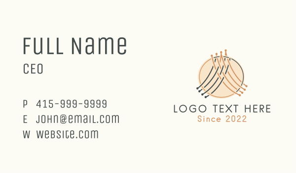 Handcrafted Sewing Textile Business Card Design Image Preview