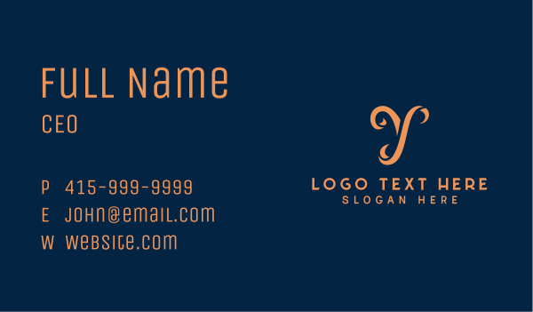 Luxe Boutique Letter Y Business Card Design Image Preview