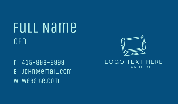 Computer Programming Laptop Business Card Design Image Preview