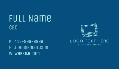 Computer Programming Laptop Business Card Image Preview