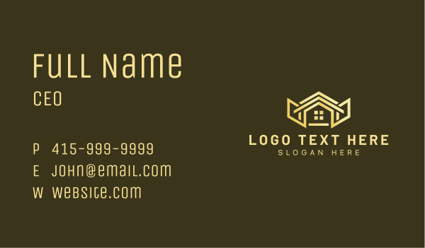 House Realtor Contractor Business Card Design Image Preview