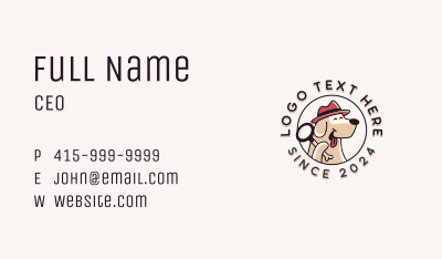 Detective Dog Veterinarian Business Card Image Preview
