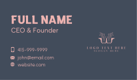 Organic Floral Letter W Business Card Image Preview
