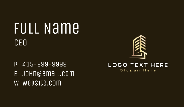 Real Estate Luxury Business Card Design Image Preview