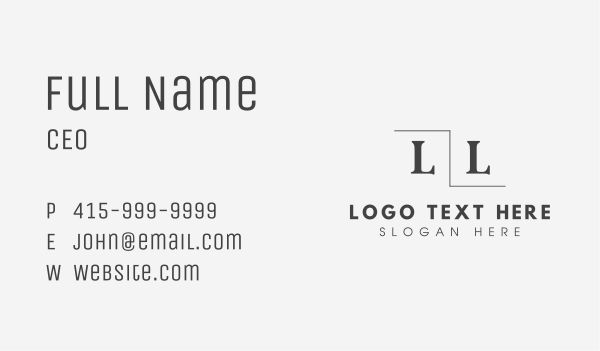 Consulting Agency Letter Business Card Design Image Preview