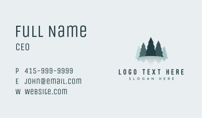 Nature Pine Tree Forest Business Card Image Preview