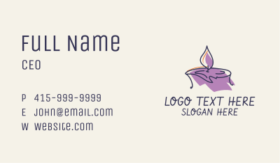 Scented Candle Lamp Business Card Image Preview