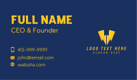 Double Bolt Letter W Business Card Image Preview