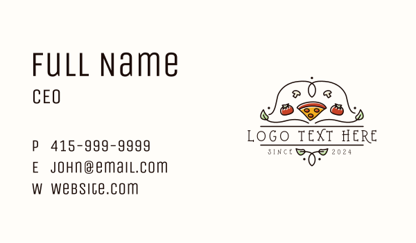 Pizza Restaurant Pizzeria Business Card Design Image Preview