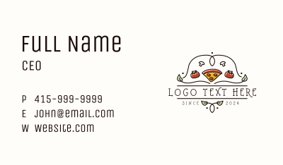 Pizza Restaurant Pizzeria Business Card Image Preview