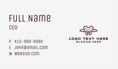 Tooth Molar Orthodontist Business Card Image Preview