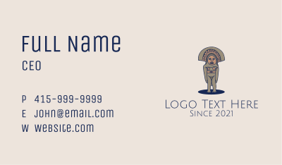Mayan Sculpture  Business Card Image Preview