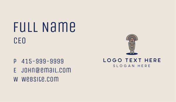 Mayan Sculpture  Business Card Design Image Preview