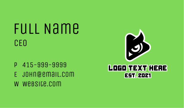 Gaming Eye Streamer Business Card Design Image Preview