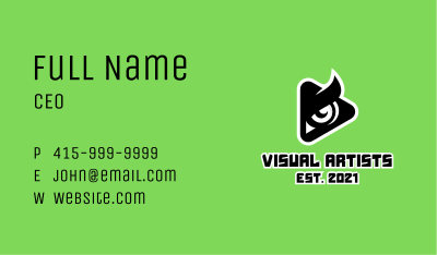 Gaming Eye Streamer Business Card Image Preview
