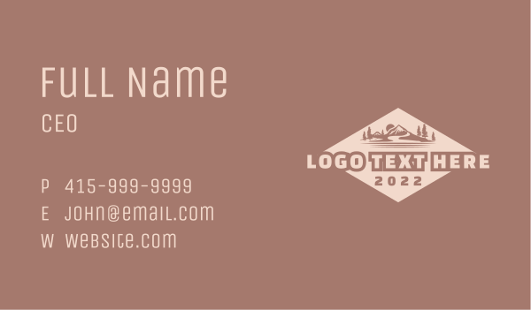 Rustic Diamond Mountain Business Card Design Image Preview