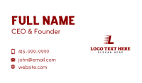 Speed Courier Lettermark Business Card Image Preview