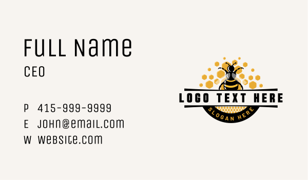 Insect Honeycomb Bee Business Card Design Image Preview