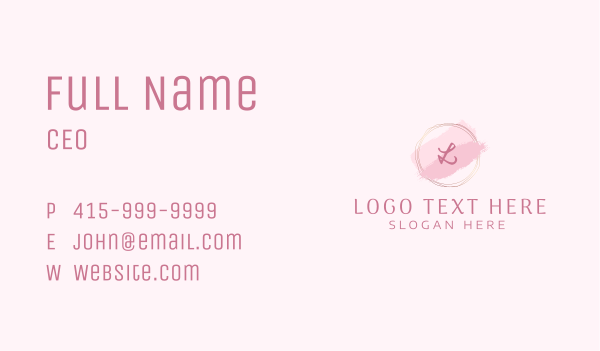 Beauty Cosmetics Letter Business Card Design Image Preview