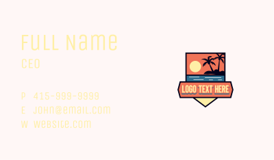 Summer Beach Coast Business Card Image Preview