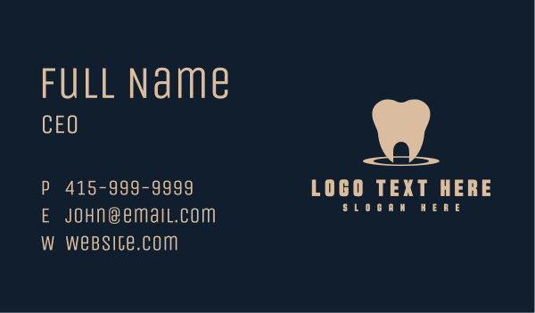Simple Dental Clinic Business Card Design Image Preview