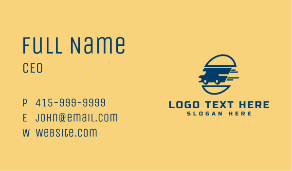 Fast Truck Delivery Business Card Design Image Preview