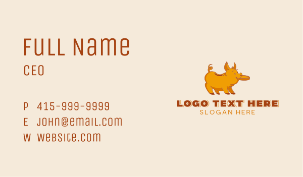 Pig Coin Savings Business Card Design Image Preview